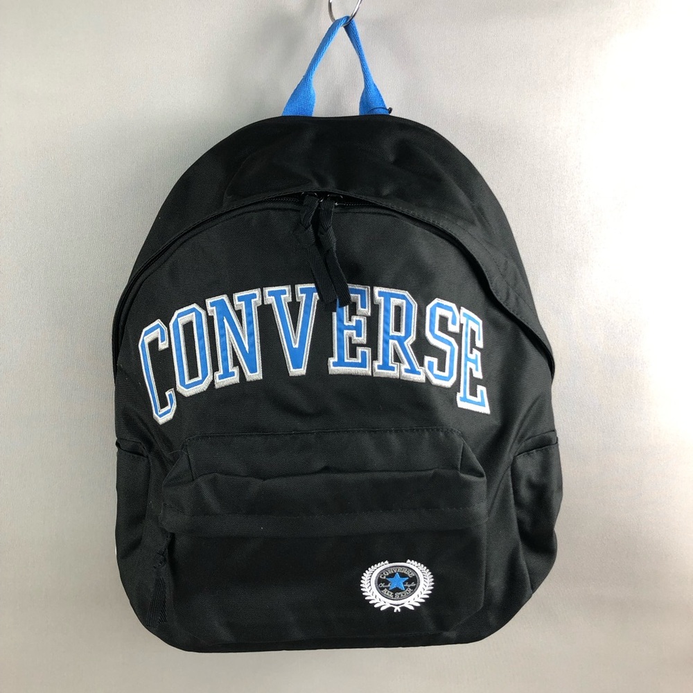 Converse Varsity Black Backpack with Blue Accents